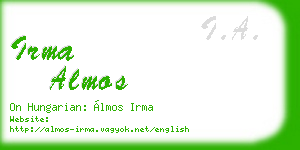 irma almos business card